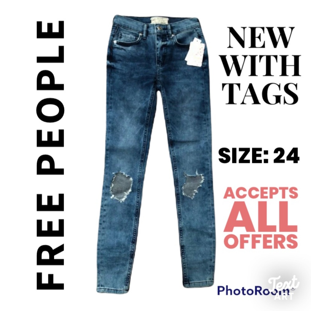 NWT Free people skinny jeans size 24